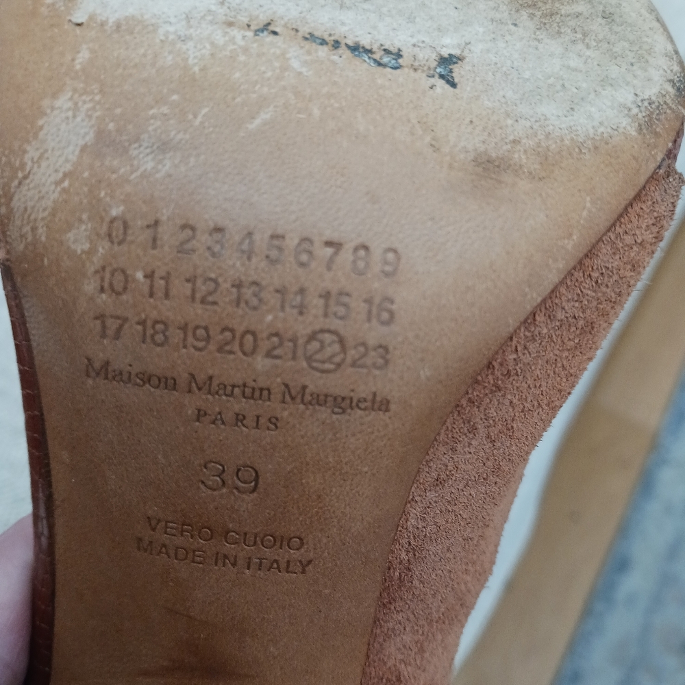 Maison Martin Margiela Paris brown embossed leather shoes - Picture 6 of 11